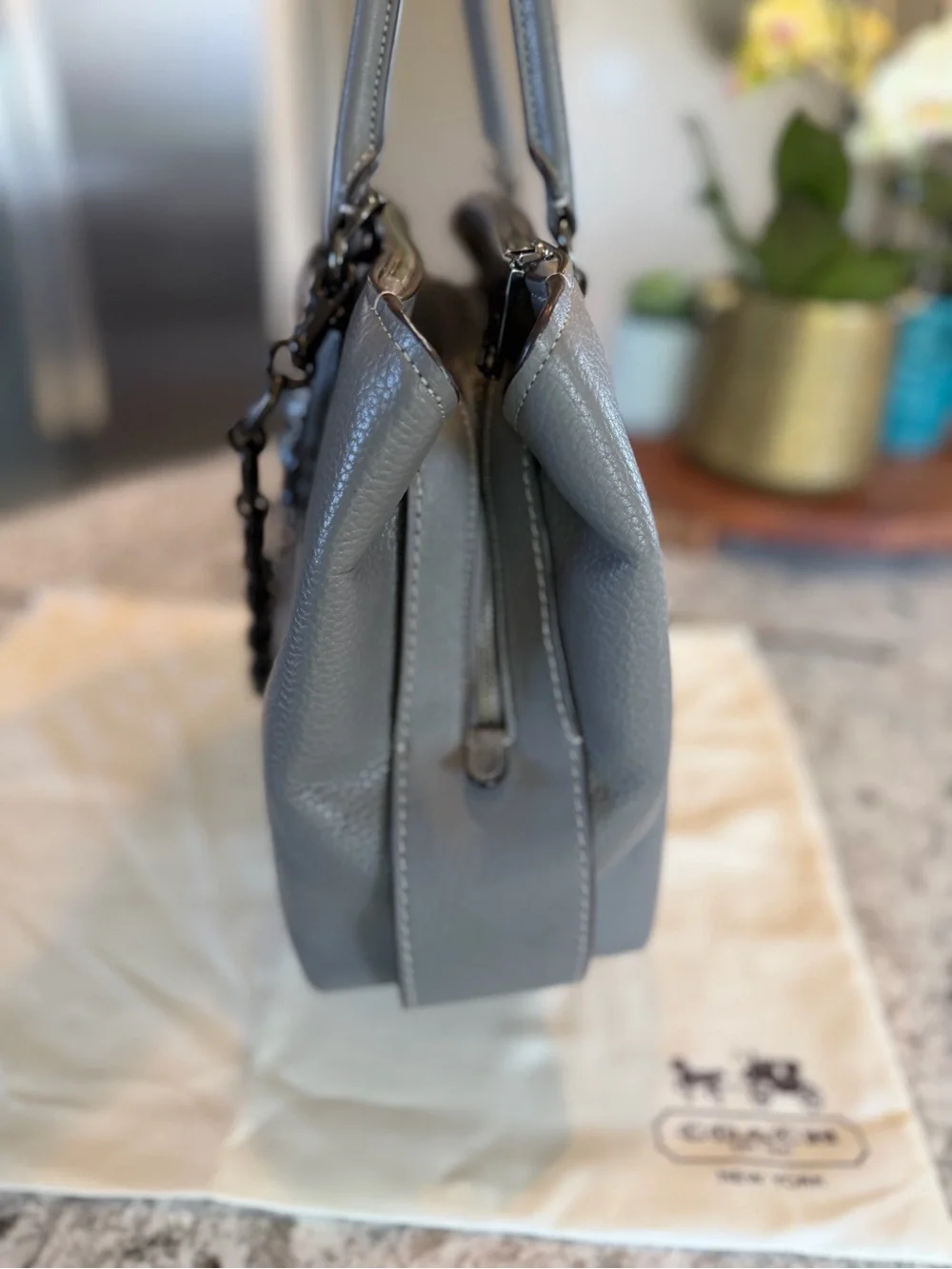 Coach Brooklyn Carryall 34 Leather Bag - Picture 3 of 11